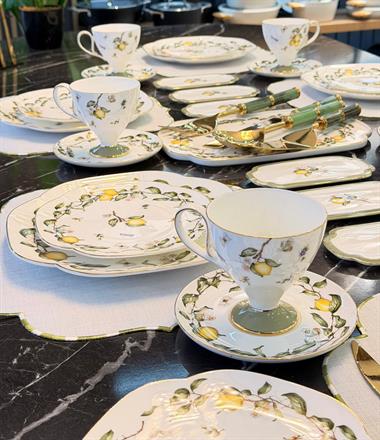 31 Parça 6 Kişilik Lemoon Porselen Mikasa Moor Kahvaltı Takımı