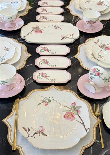 31 Parça 6 Kişilik Peachy Porselen Mikasa Moor Kahvaltı Takımı