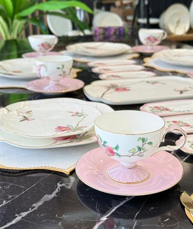 31 Parça 6 Kişilik Peachy Porselen Mikasa Moor Kahvaltı Takımı