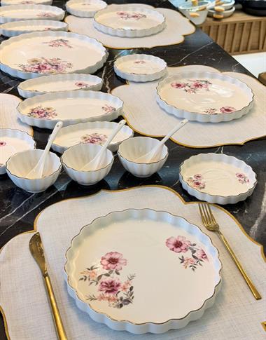 31 Parça Bailey Porselen Kahvaltı Takımı 