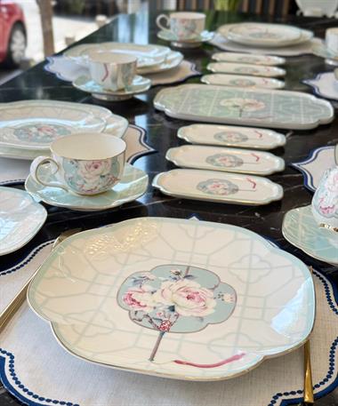 31 Parça Rosita 6 Kişilik Premium Porselen Mikasa Moor Kahvaltı Takımı