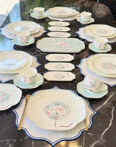 31 Parça Rosita 6 Kişilik Premium Porselen Mikasa Moor Kahvaltı Takımı