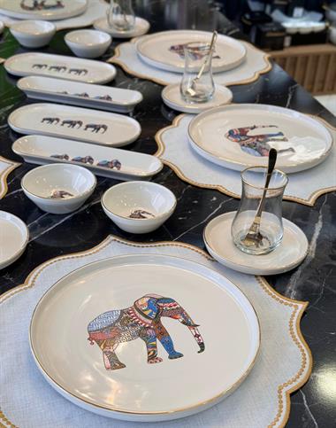 32 Parça Modern Fil Kahvaltı Takımı