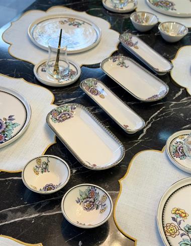 32 Parça Modern Lirya Yaldızlı  Kahvaltı Takımı