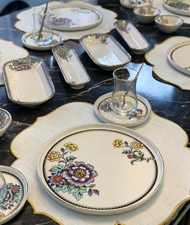 32 Parça Modern Lirya Yaldızlı  Kahvaltı Takımı