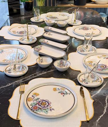 32 Parça Modern Lirya Yaldızlı  Kahvaltı Takımı