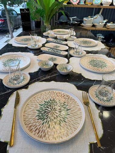 32 Parça Modern Serenita  Yaldızlı  Kahvaltı Takımı