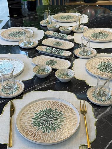 32 Parça Modern Serenita  Yaldızlı  Kahvaltı Takımı