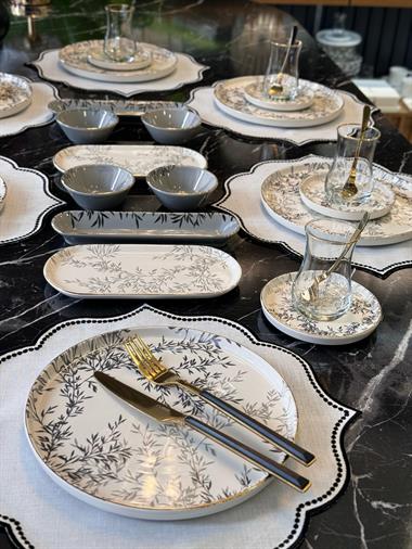 32 Parça Modern Shadow Kahvaltı Takımı Gold