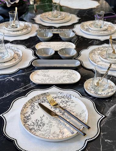 32 Parça Modern Shadow Kahvaltı Takımı Gold