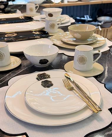 35 Parça Rosaria Porselen Brunch Seti