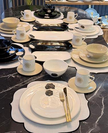 35 Parça Rosaria Porselen Brunch Seti