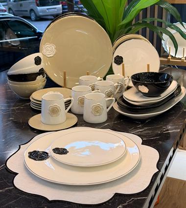 35 Parça Rosaria Porselen Brunch Seti