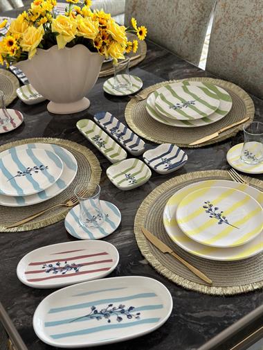 36 Parça 6 Kişilik Flower Line Kahvaltı Takımı