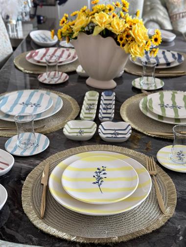 36 Parça 6 Kişilik Flower Line Kahvaltı Takımı