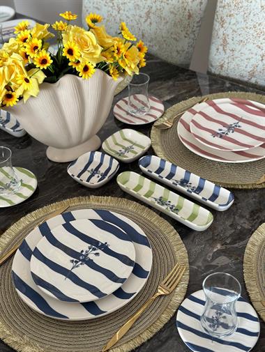 36 Parça 6 Kişilik Flower Line Kahvaltı Takımı