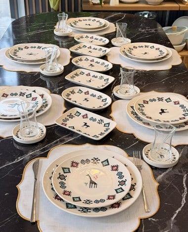 36 Parça Hitit Porselen Kahvaltı Takımı