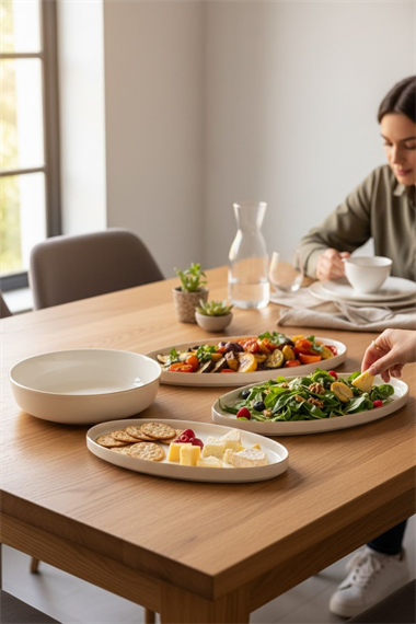 3lü Porselen Gold Modern Sufii Salata Kayık Kase Seti
