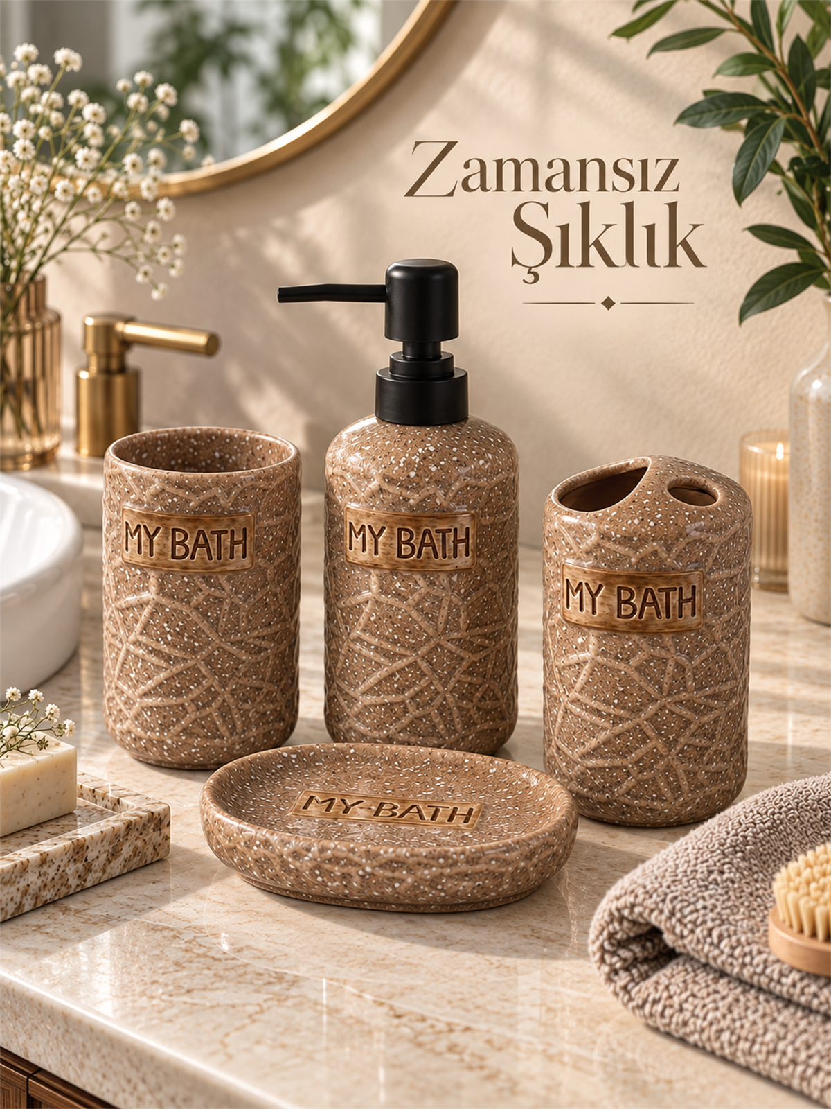 4 Parça Ava Banyo Seti