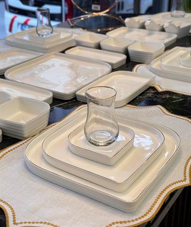 46 Parça Lilian Porselen Kahvaltı Takımı