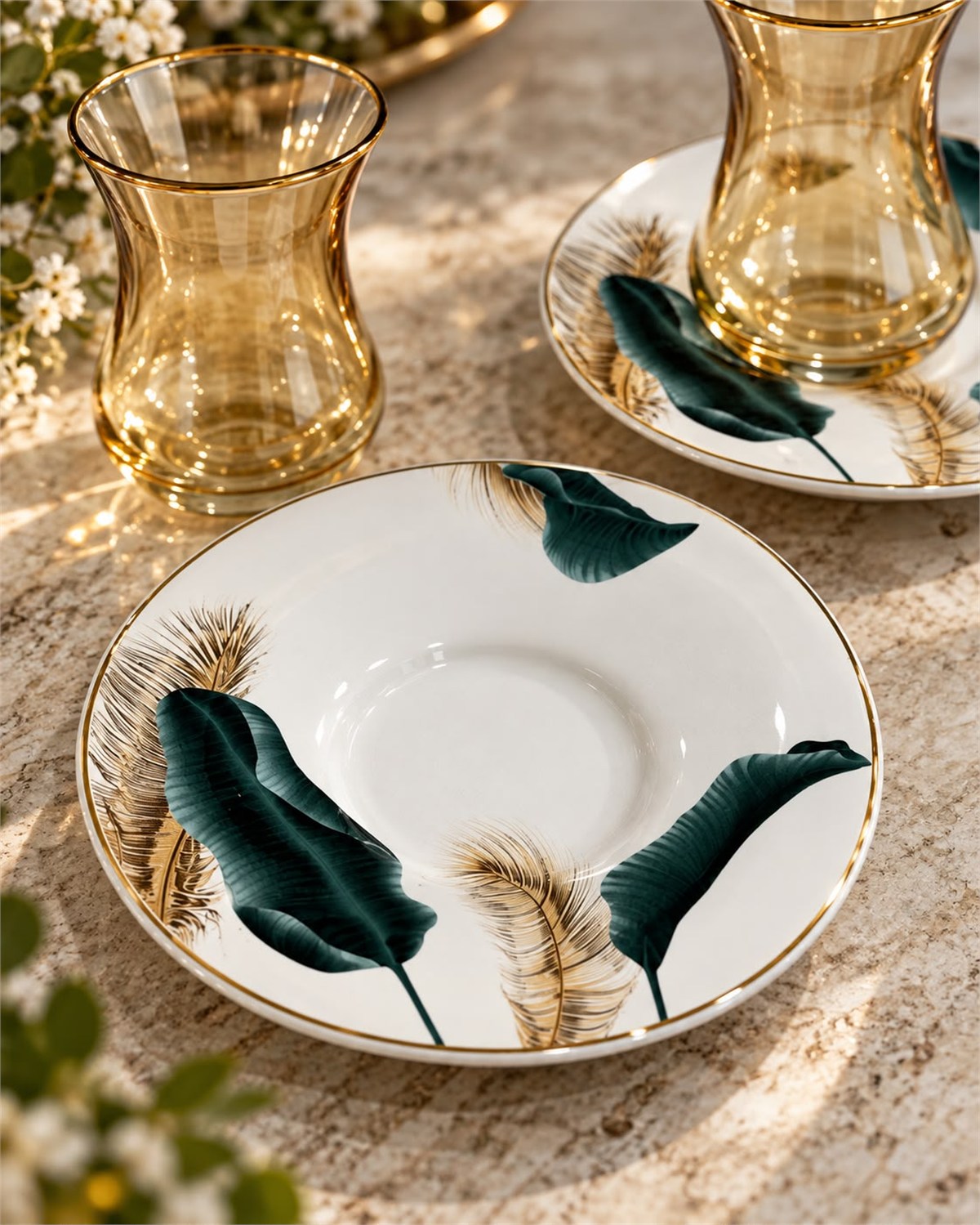 4lü Modern Başak Çay Takımı 