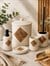 5 Parça Vilya Collection Lüx  Cream Banyo Seti