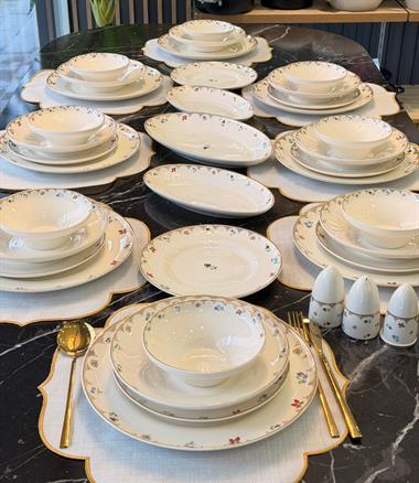 54 Parça 12 Kişilik Porselen Yemek Takımı Catalina