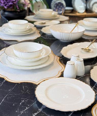 56 Parça 12 Kişilik Porselen Yemek Takımı Elegant