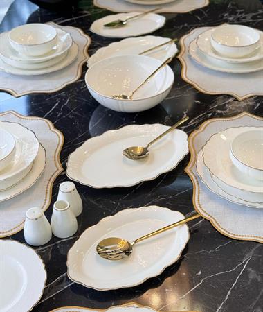 56 Parça 12 Kişilik Porselen Yemek Takımı Elegant