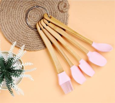 5li Silikon Mini Mutfak Seti - Pembe