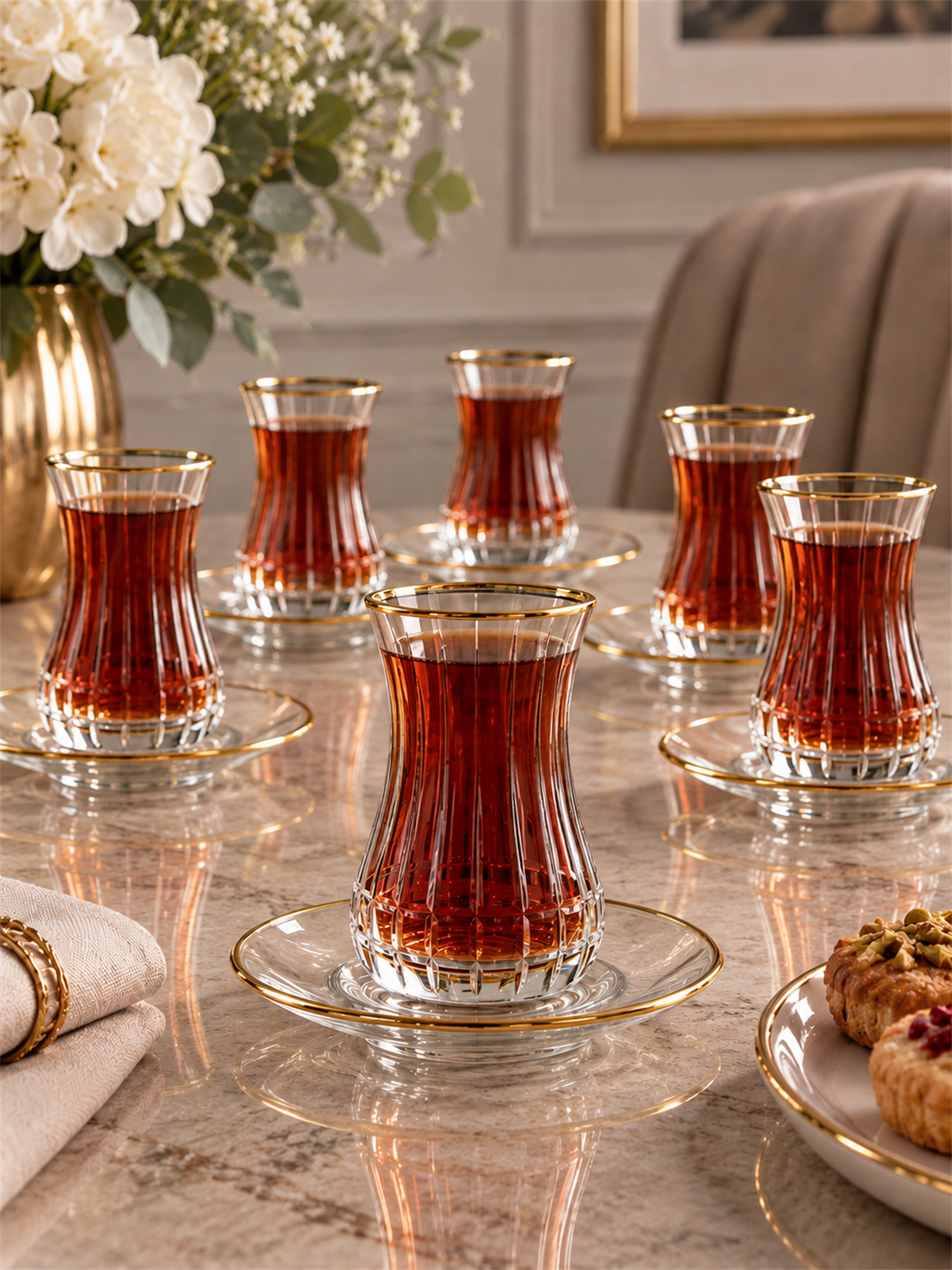 6 Kişilik 12 Parça Lizbon Çay Takımı 