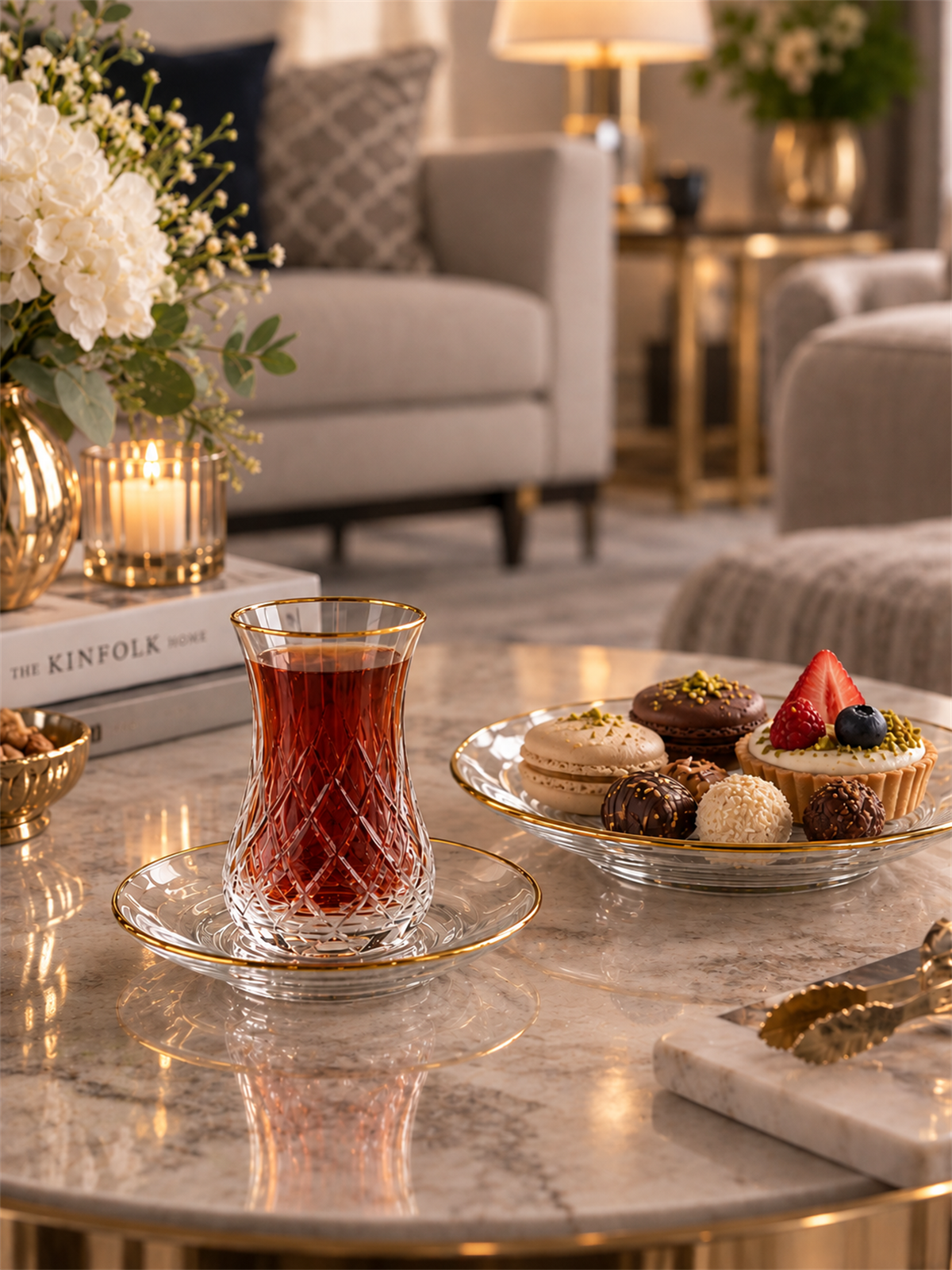 6 Kişilik 12 Parça Şangay Çay Takımı