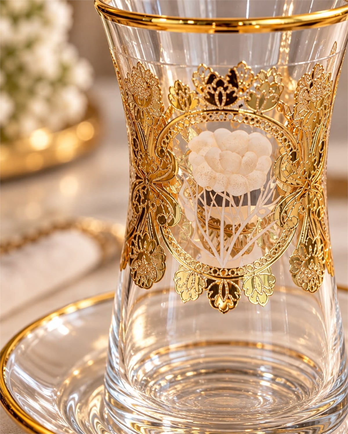 6 Kişilik 12 Parça Venezia Premium Gold Çay Takımı