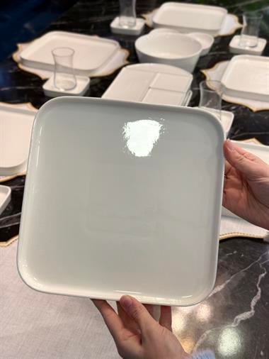 6 Kişilik 30 Parça Porselen Kahvaltı Takımı Bianco