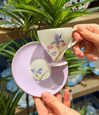 6 Kişilik Flora Kahve Fincan Takımı 