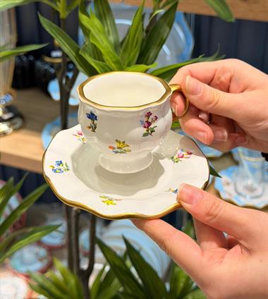 6 Kişilik Fold Vintage Kahve Fincanı 