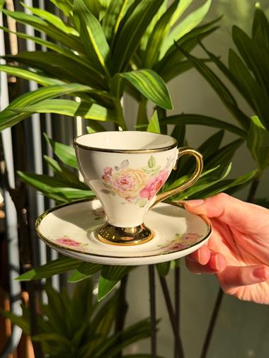 6 Kişilik Porselen Yolanda Kahve Fincan Takımı 