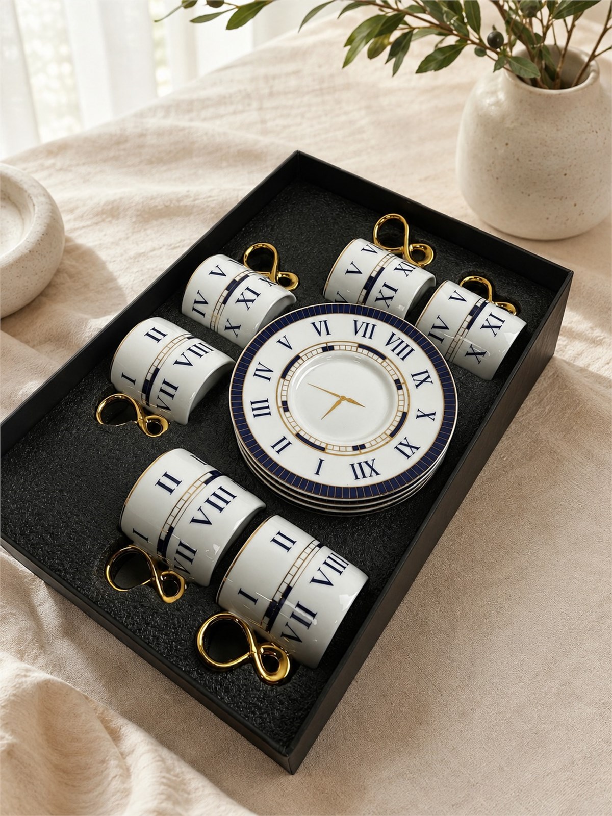 6 Kişillik Porselen Timelles Kahve Fincanı  