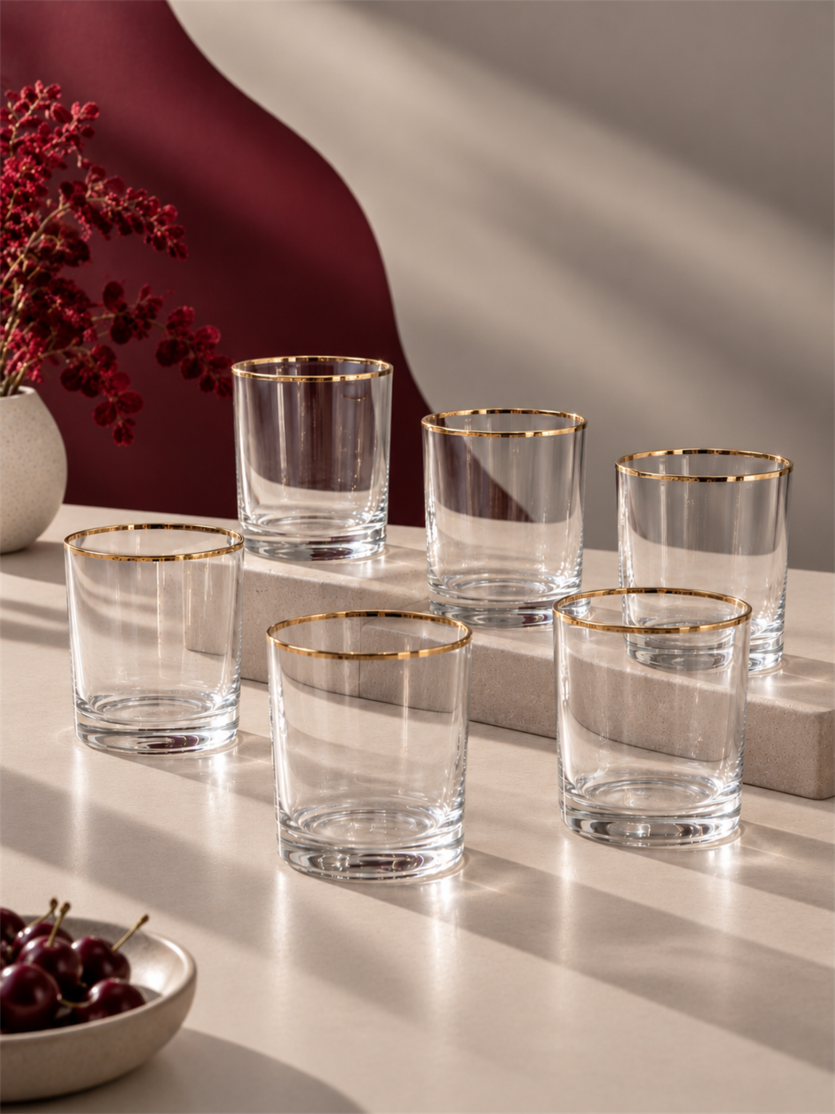 6 lı Bohemia Larus Gold Kısa Bardak