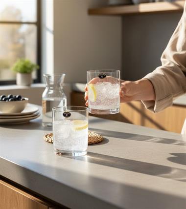 6 lı Bohemia Larus Sade Kısa Bardak