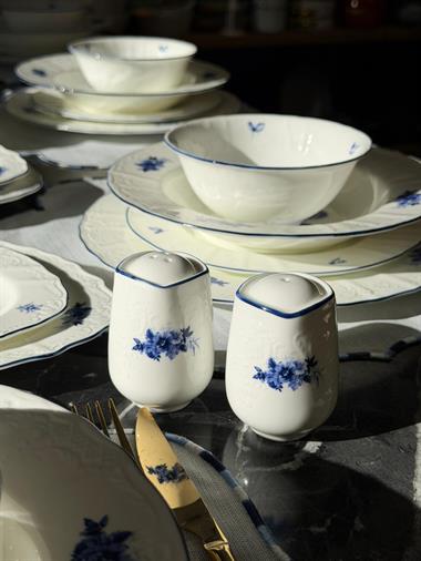 62 Parça 12 Kişilik Porselen Yemek Takımı Blue Garden