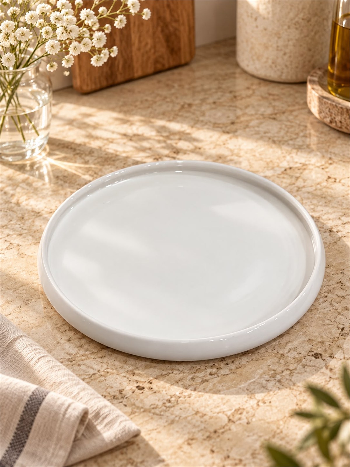 6lı Perla Porselen Servis Tabağı 24 cm 