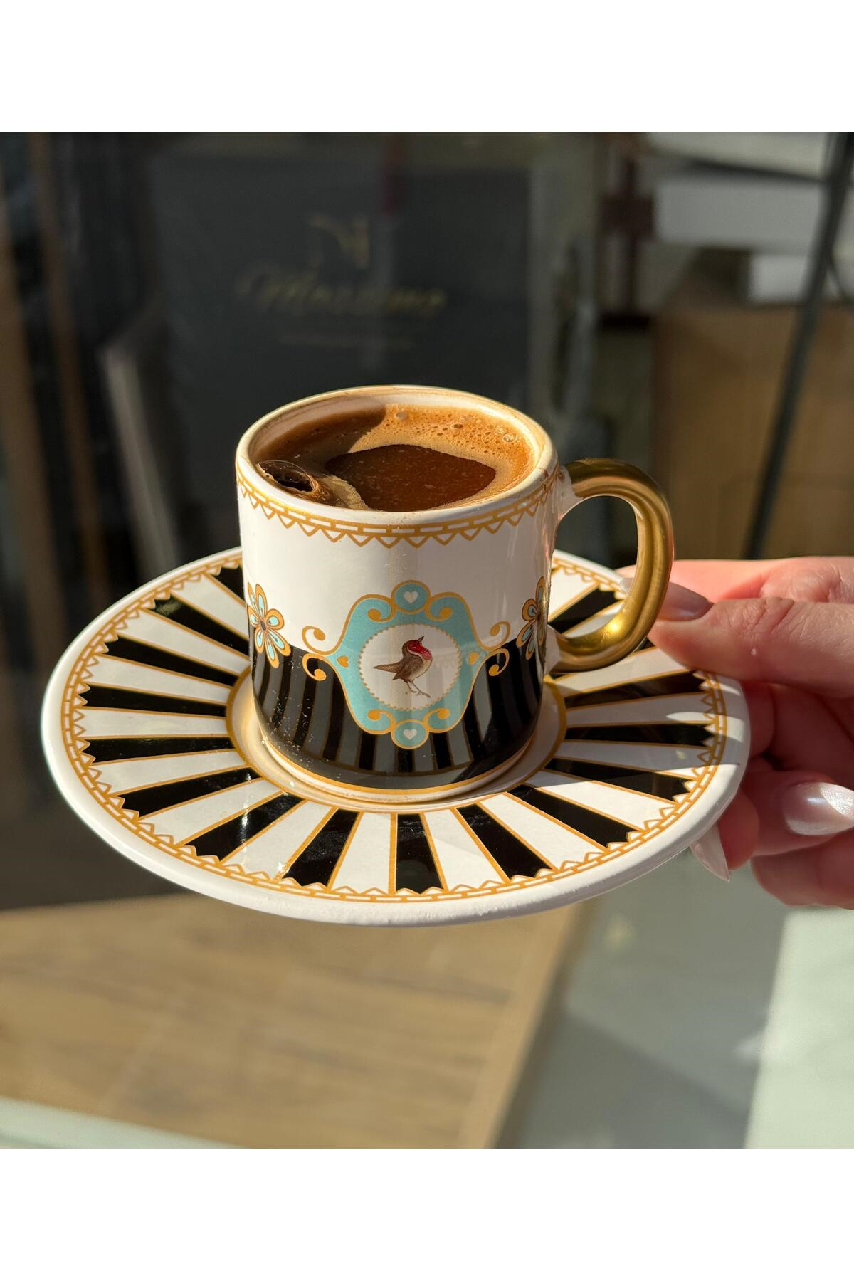 6lı Black Bird Soho Kahve Fincanı