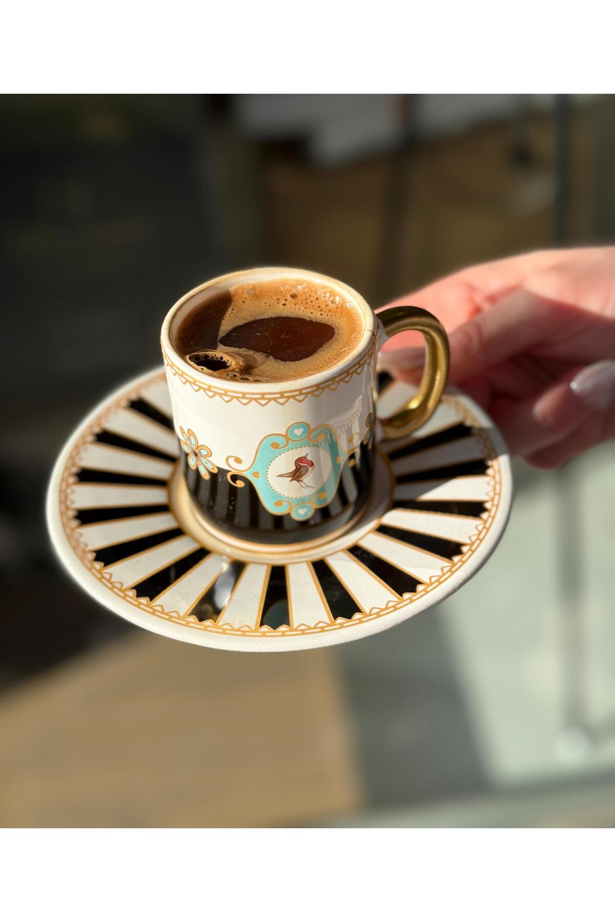 6lı Black Bird Soho Kahve Fincanı