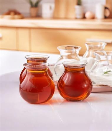 6lı Boroslikat Cam Çay Bardağı 