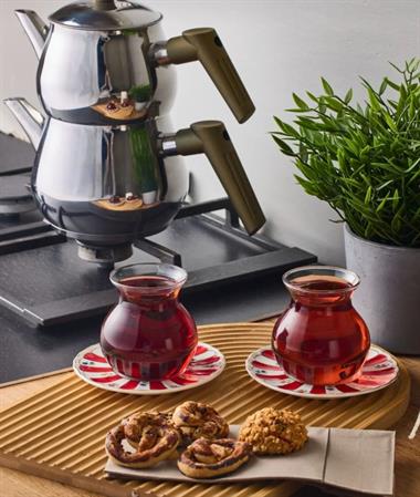 6lı Boroslikat Cam Çay Bardağı 