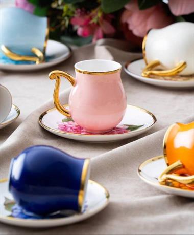 6lı Evanora Porselen Kahve Fincanı 