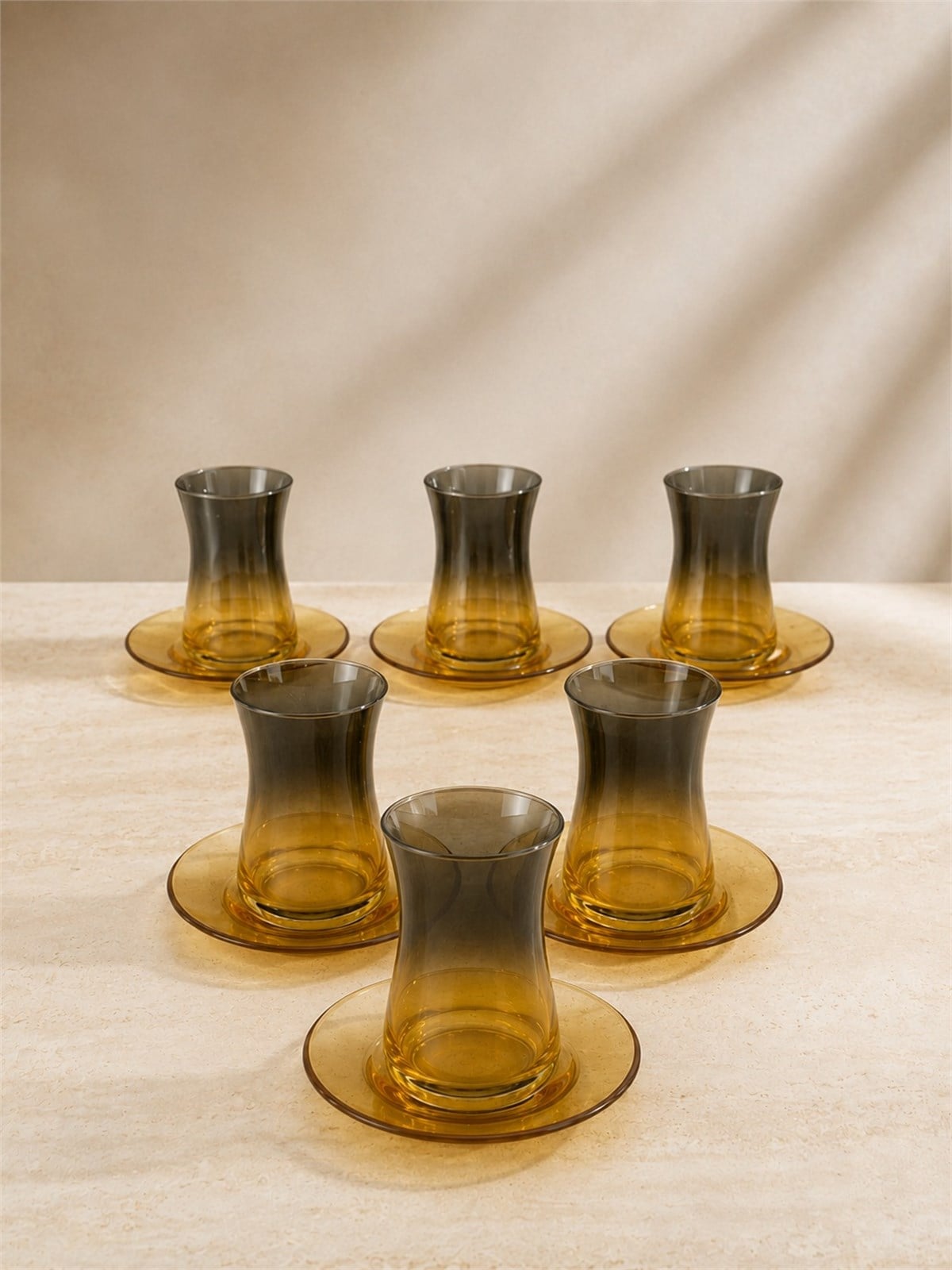 6lı Heybeli Çay Bardağı Seti