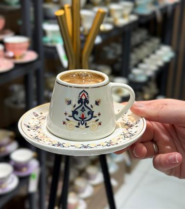 6lı İznik Ege  Porselen Premium  Kahve Fincanı 