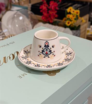 6lı İznik Ege  Porselen Premium  Kahve Fincanı 